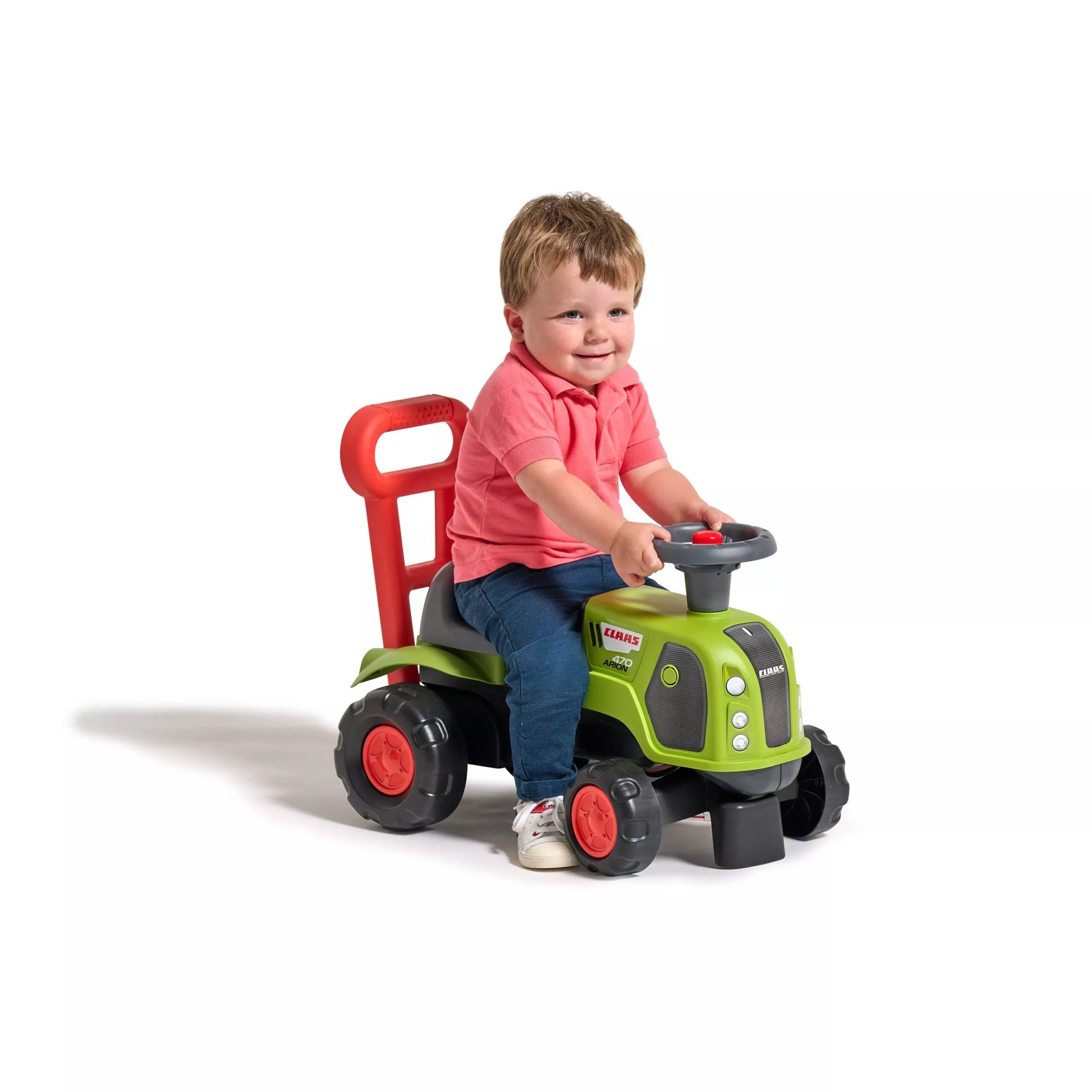 FALK vaikiškas važinėjamas traktorius „Claas Arion 470“ su stūmikliu ir signalu